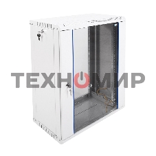 Шкаф телеком. настенный разборный 15U (600х350) дверь стекло (ШРН-Э-15.350) (1 коробка)