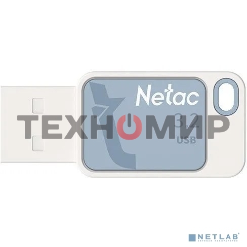 Флешка USB Netac UA31 NT03UA31N-064G-20BL), 64Gb, USB 2.0, R/W 110/45, синий/белый