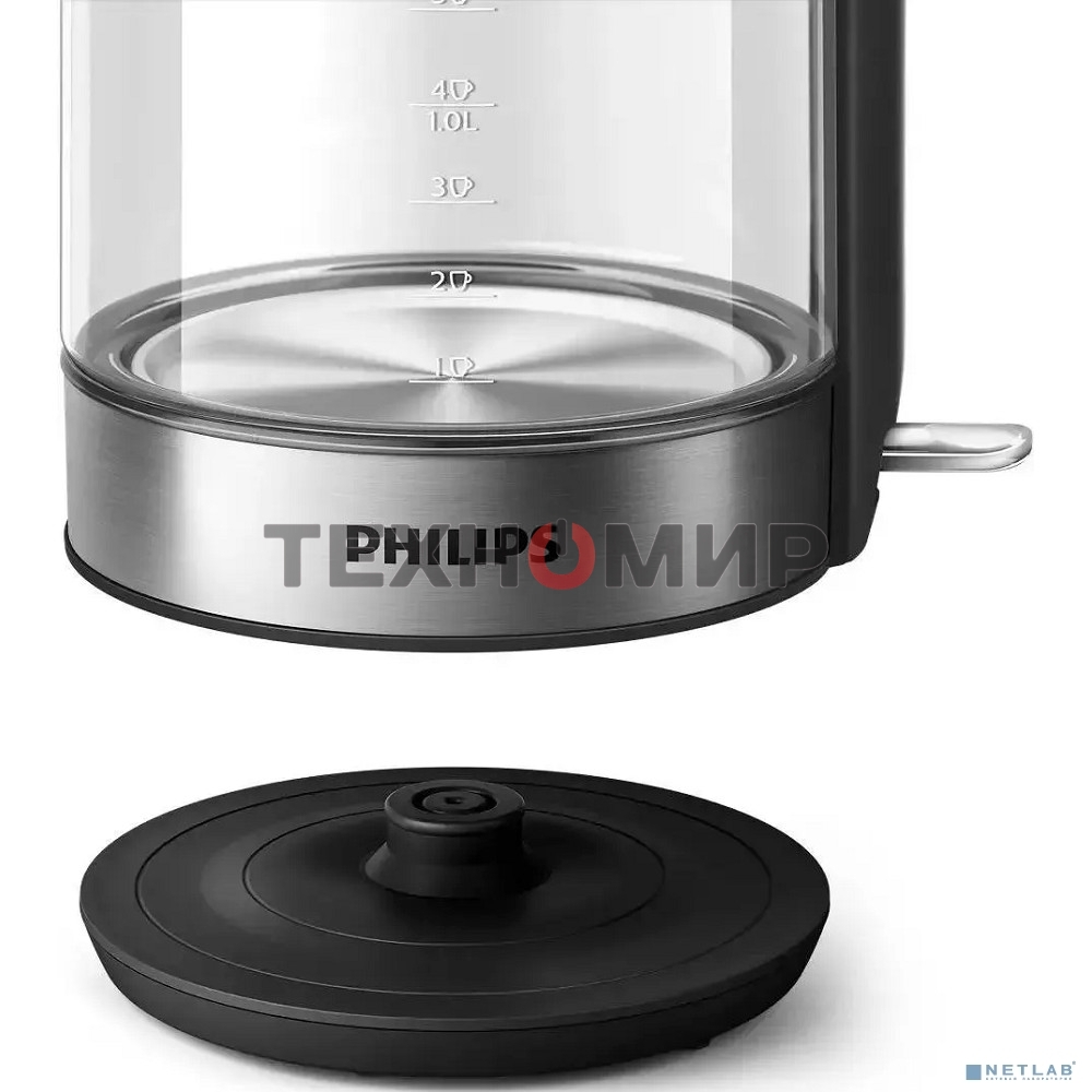 Чайник электрический Philips HD9339/80 1.7 л, 2200 Вт, прозрачный (корпус: стекло)