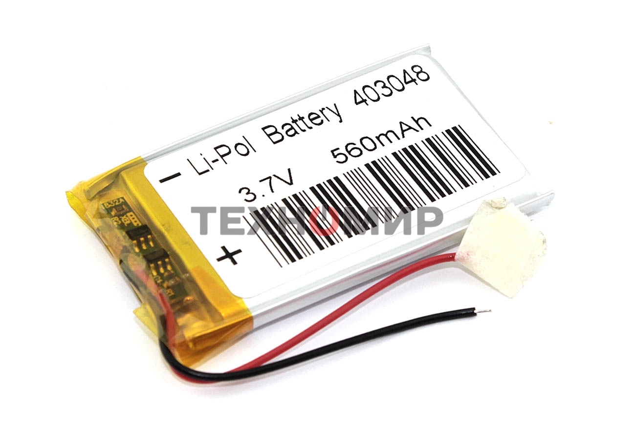 Аккумулятор Li-Pol (батарея) 4x30x48мм 2pin 3.7V/560mAh