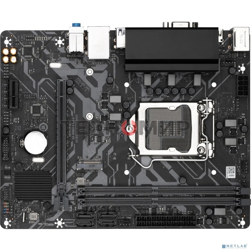 Материнская плата Maxsun Challenger B760M-F, LGA 1700, Intel B760, 2xDDR4, 3xSATA III, 2xM.2, 1xPCIe 4.0 x16, 1xHDMI, 1xVGA, 1xRJ-45 1Gb LAN, 2xUSB 3.2 Gen 1, 4xUSB 2.0, 3x3.5 мм, 5.1, mATX