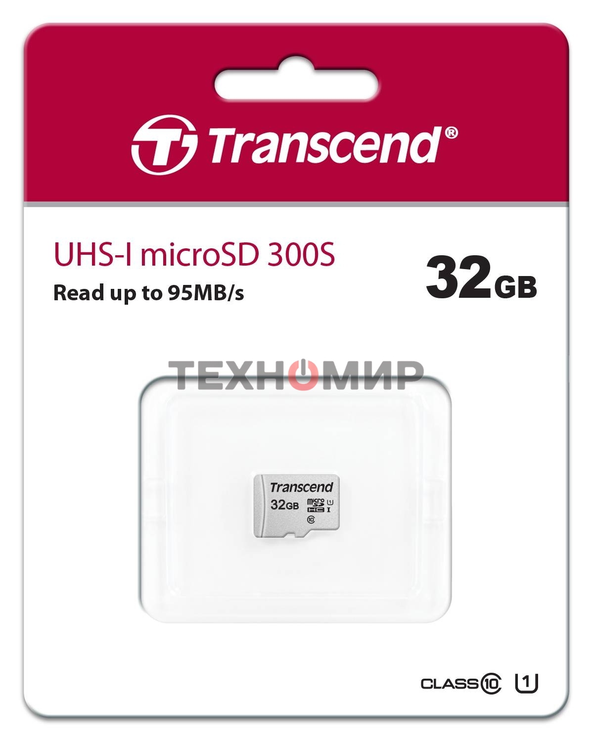 Флеш карта microSD 32Gb Transcend microSDHC Class 10 UHS-1 U1, (без адаптера), TLC