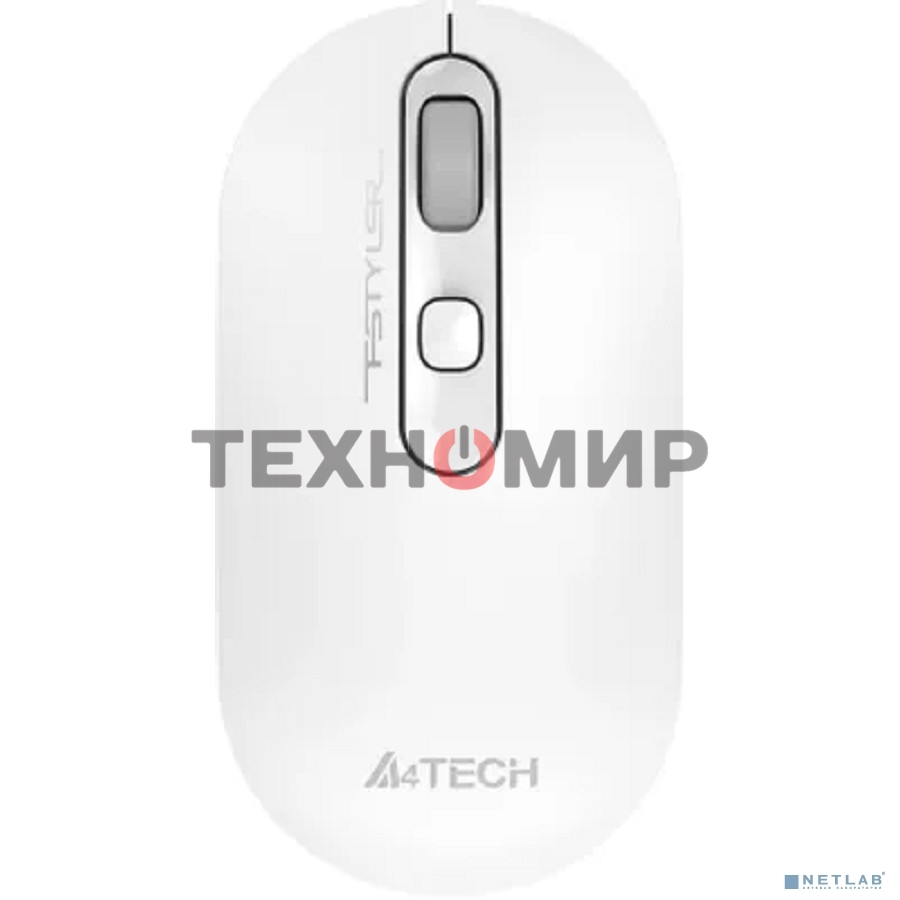 Мышь беспроводная A4Tech Fstyler FG20S белый/серый, 2000 dpi, радиоканал, USB, кнопки - 3