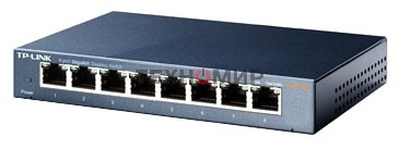 Коммутатор TP-Link SMB TL-SG108 8-port Desktop Gigabit Switch, 8 10/100/1000M RJ45 ports,metal case
