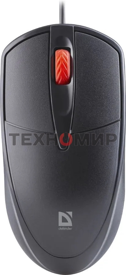 Мышь проводная Defender Icon MB-057 черный, 1000 dpi, USB, кнопки - 3