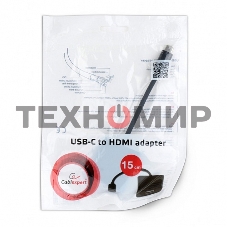 Переходник Cablexpert USB Type-C/HDMI, 15 см, пакет (A-CM-HDMIF-01)