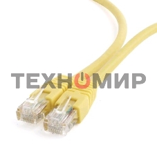 Патч-корд UTP Cablexpert cat.6, 0.5м, литой, многожильный, желтый