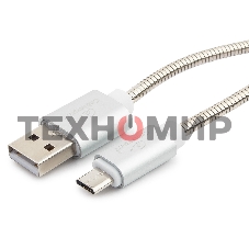 Кабель USB2.0 Cablexpert CC-G-mUSB02S-1.8M, AM/microB, серия Gold, длина 1.8м, серебро, блистер
