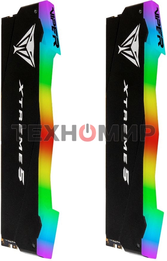 Оперативная память Patriot Viper Xtreme 5, DDR5, 32GB (2x16GB), 8000MHz, CL38, DIMM, с радиаторами, RGB, черный