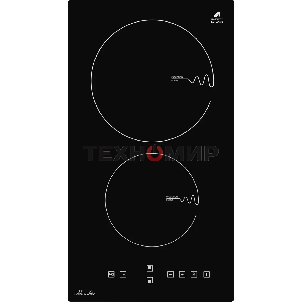 Встраиваемая варочная панель MHI 3001 Индукция, домино, 30 см, 9 уровней мощности, черный