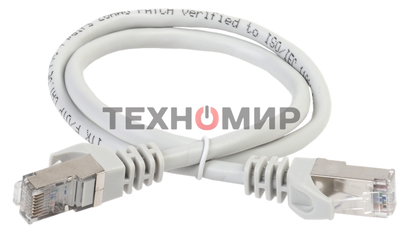 Коммутационный шнур ITK PC01-C5EF-2M (патч-корд), cat.5e FTP, 2м, серый