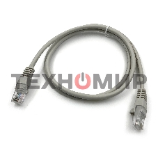 Патч-корд Buro cat.5e 1м серый RJ-45 (м)-RJ-45 (м)