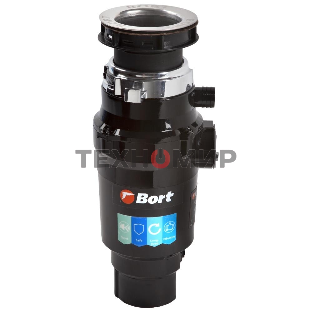 Измельчитель пищевых отходов Bort MASTER ECO (91275752) Число ступеней измельчения 2; Система шумоизоляции Да; Мощность 390 Вт; Объем камеры 1000 мл; Материал камеры Металл; Система защиты от перегрузки и заклинивания; Скорость холостого хода 2600 об/мин;