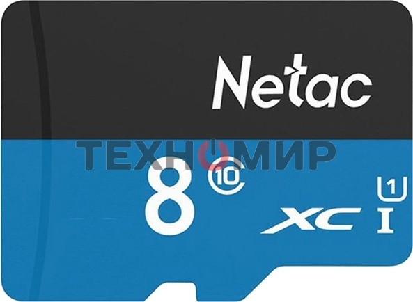 Флеш карта microSDHC 8Gb Netac P500 NT02P500STN-008G-S (без SD адаптера) 80Mb/s