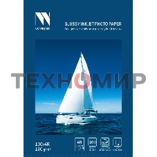 Глянцевая фотобумага NVPrint для струйной печати 180 г/м 4R(100ммx150мм) 100 листов