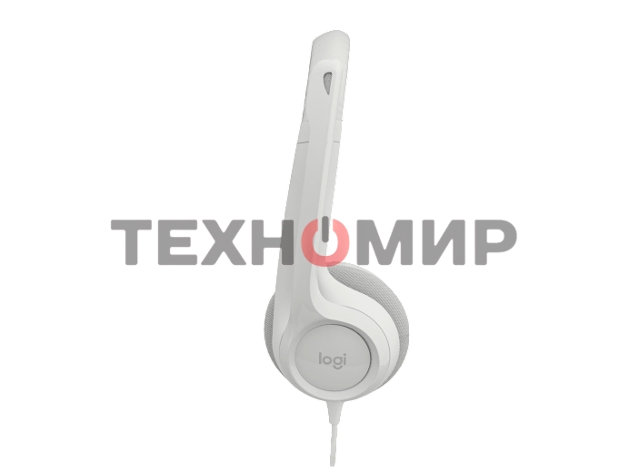 Гарнитура проводная с микрофоном Logitech H390 белый 1.9м накладные USB оголовье (981-001288)