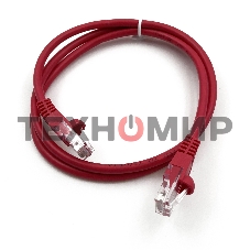 Патч-корд Buro cat.5e 1м красный RJ-45 (м)-RJ-45 (м)