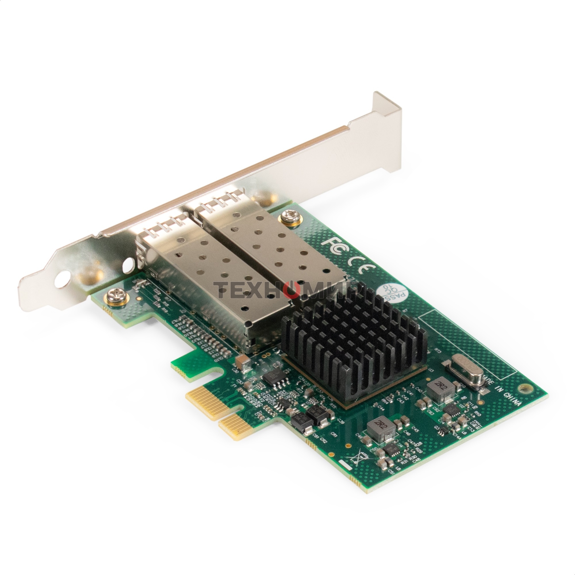 Сетевой адаптер ExeGate EXE-82576-F2 (PCI-E x1 v2.0, порты 2xSFP, 10/100/1000Mbps, Gigabit Server NIC Intel Chipset 82576-F2)