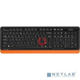 Комплект клавиатура+мышь A4Tech FStyler FG1010 беспроводной, USB, 2000 DPI, чёрный/оранжевый