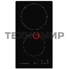 Электрическая варочная панель Kuppersberg ECO 302/домино, ширина 30 см, 2 зоны ускоренного нагрева HI-Light, 1 зона с двойным расширением, сенсорное управление, 3 цифровых дисплея, 9 уровней мощности, таймер, автоматика закипания, автоотключение, защита о