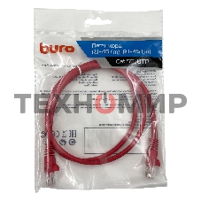 Патч-корд Buro cat.5e 1м красный RJ-45 (м)-RJ-45 (м)