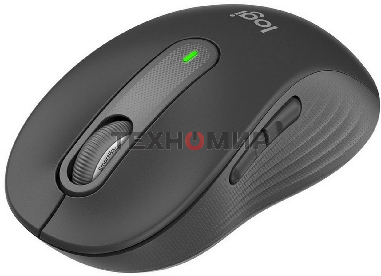 Мышь беспроводная Logitech Signature M650 графитовый, 4000 dpi, радиоканал, Bluetooth, USB, кнопки - 5