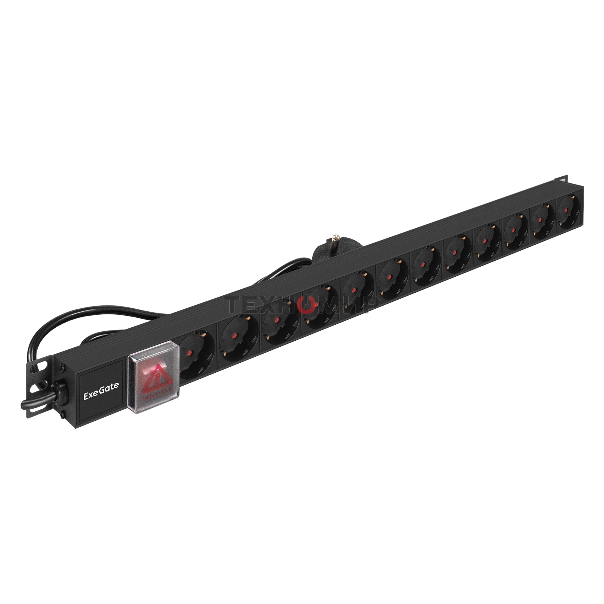 Блок розеток вертикальный ExeGate ServerPro PDU-V120 Al-12S-EU2.5-SW (19