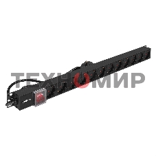 Блок розеток вертикальный ExeGate ServerPro PDU-V120 Al-12S-EU2.5-SW (19