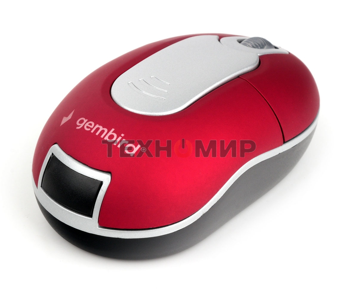 Мышь беспроводная Gembird MUSW-605 красный, 1200 dpi, радиоканал, USB, кнопки - 3