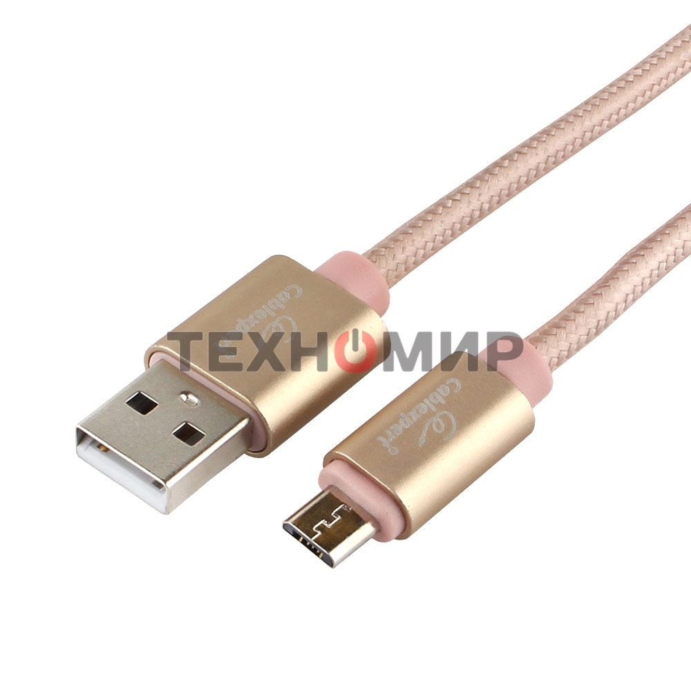 Кабель USB2.0 Cablexpert CC-U-mUSB01Gd-1.8M, AM/microB, серия Ultra, длина 1.8м, золотой, блистер