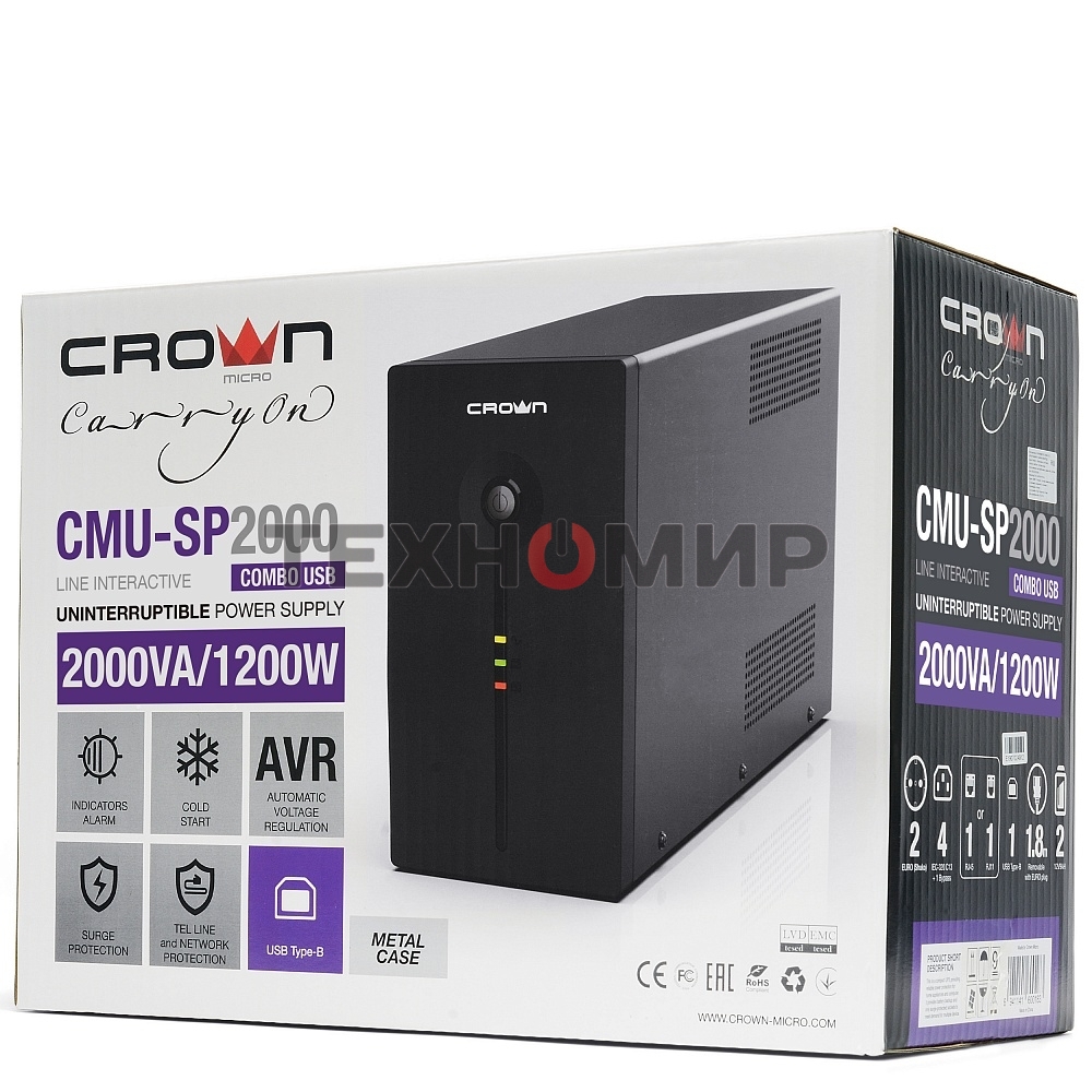 Источник бесперебойного питания CMU-SP2000COMBO USB