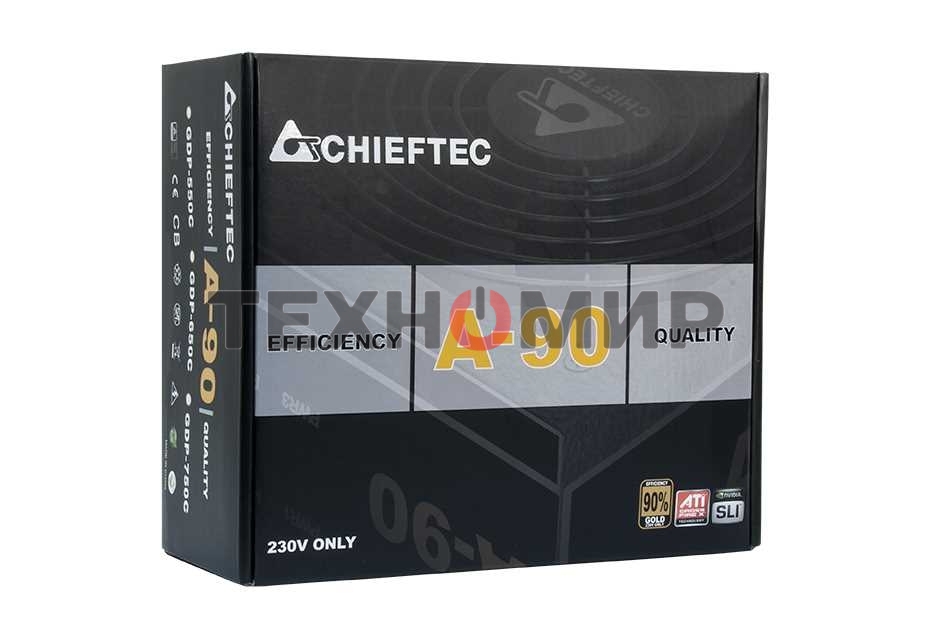 Блок питания Chieftec A-90 GDP-650C RTL, 650Вт, 140мм, модульный, черный