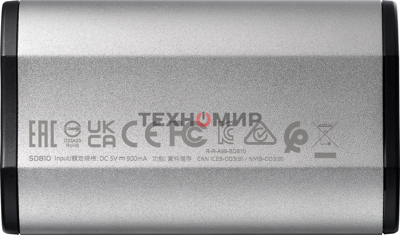 Внешний SSD ADATA SD810, 4Tb, USB 3.2 Gen 2x2 Type-C, R/W 2000/2000, серебристый