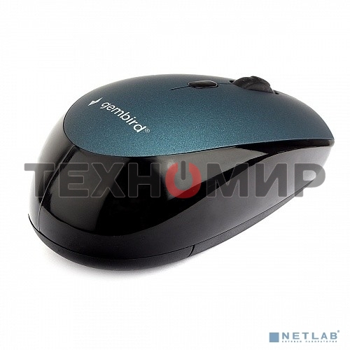 Мышь беспроводная Gembird MUSW-354-B синий, 1600 dpi, радиоканал, USB, кнопки - 4