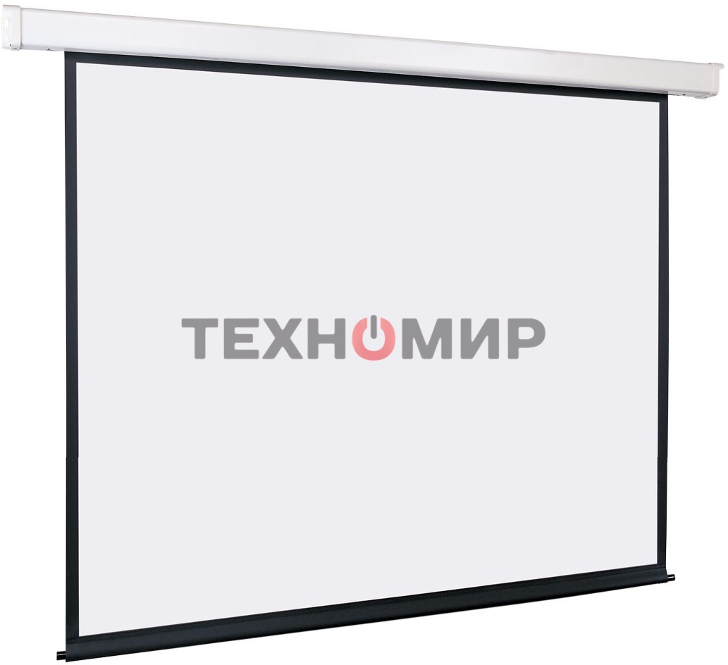 Экран с электроприводом Lumien Eco Control 229x305 см (раб. область 221х297 см) Matte White черная кайма по периметру 4:3