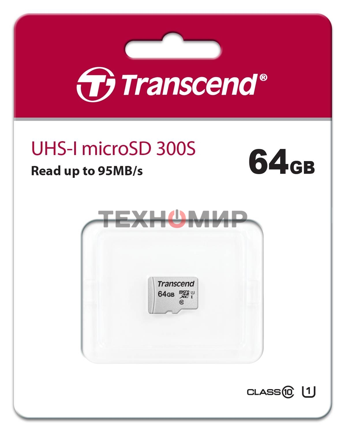 Флеш карта microSD 64Gb Transcend microSDXC Class 10 UHS-I U1, (без адаптера), TLC
