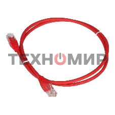 Патч-корд LANMASTER TWT UTP cat.5e, с заливными колпачками, 1.0 м, красный