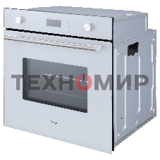 Духовой шкаф встраиваемый полноразмерный Evelux EO 650 PW, 60 см, 9 режимов, 70л, белое стекло