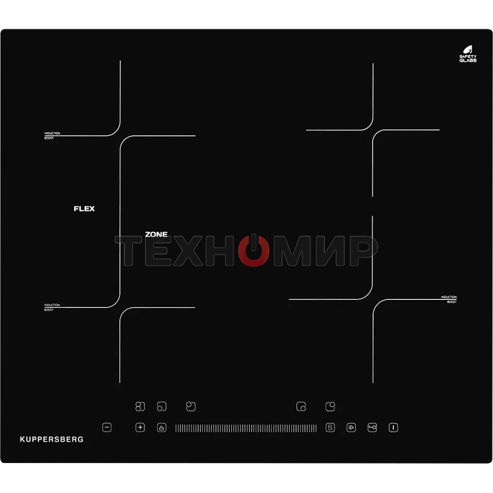 Индукционная варочная панель ICS 612 Индукция, 60 см, 4 конфорки, черный