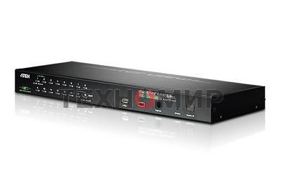 Переключатель KVM ATEN CS1716i-AT-G 16-портовый PS/2-USB KVM Over the NET переключатель c доступом c локального и удаленых рабочих мест.