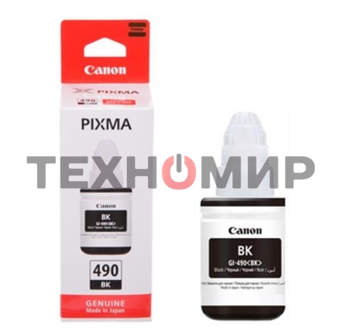 Чернила Canon GI-490BK 0663C001 черный для Canon Pixma G1400/2400/3400 (135мл)