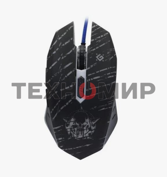 Мышь проводная Defender Dark Agent GM-590L черный, 12800 dpi, USB, кнопки - 6