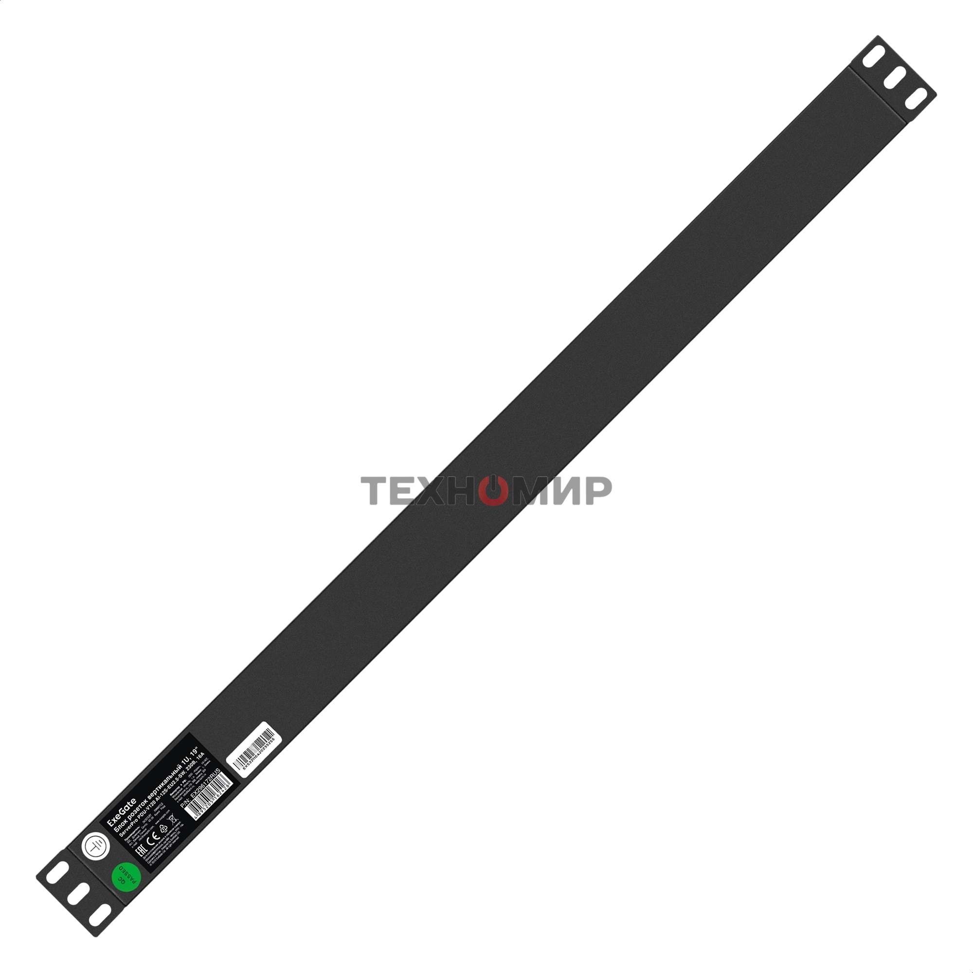 Блок розеток вертикальный ExeGate ServerPro PDU-V120 Al-12S-EU2.5-SW (19