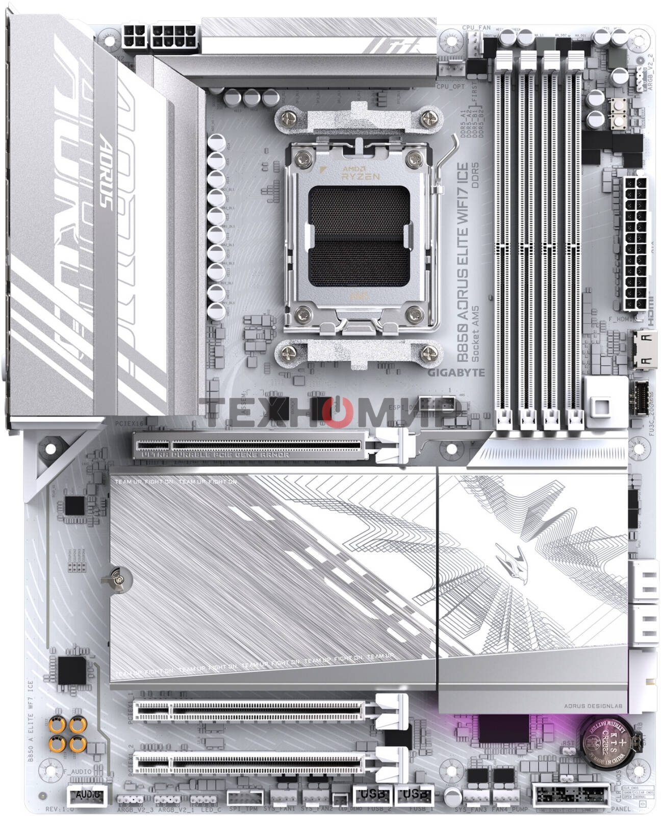 Материнская плата Gigabyte B860 AORUS ELITE WIFI7 ICE, LGA 1851, Intel B860, 4xDDR5, 4xSATA, 3xM.2, 1xPCIe 5.0 x16, 2xPCIe 4.0 x1, 1xHDMI, 2xDP, 1x 2.5Gb LAN, 6xUSB-A 3.2, 1xUSB-C 3.2, 4xUSB-A 2.0, 2x3.5 мм, 7.1, ATX