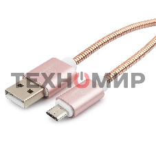 Кабель USB2.0 Cablexpert CC-G-mUSB02Cu-0.5M, AM/microB, серия Gold, длина 0.5м, золото, блистер