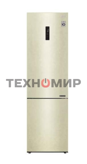 Холодильник LG GA-B509CESL бежевый глянцевый двухкамерный 277/107л морозилка снизу, No Frost
