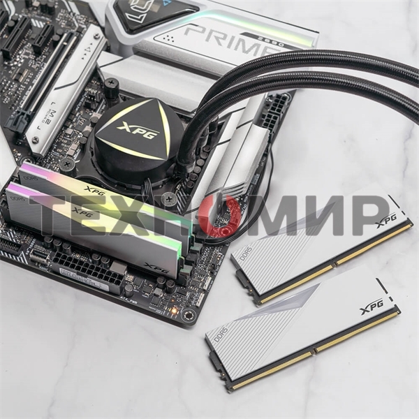 Оперативная память XPG Lancer, DDR5, 64GB (2x32GB), 6000MHz, CL30, DIMM, с радиаторами, RGB, белый