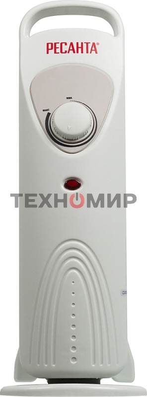 Обогреватель масляный Ресанта ОММ-7Н (7 секций) белый, 700 Вт, 10 м2, термостат 67/3/1