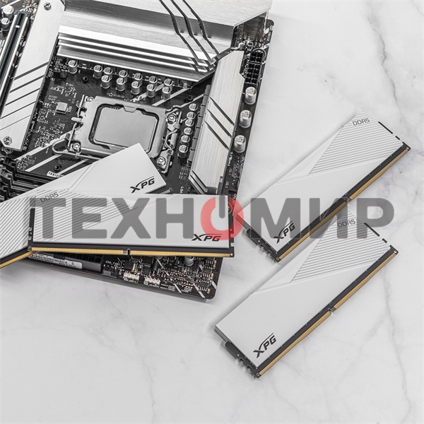 Оперативная память XPG Lancer, DDR5, 64GB (2x32GB), 6000MHz, CL30, DIMM, с радиаторами, белый