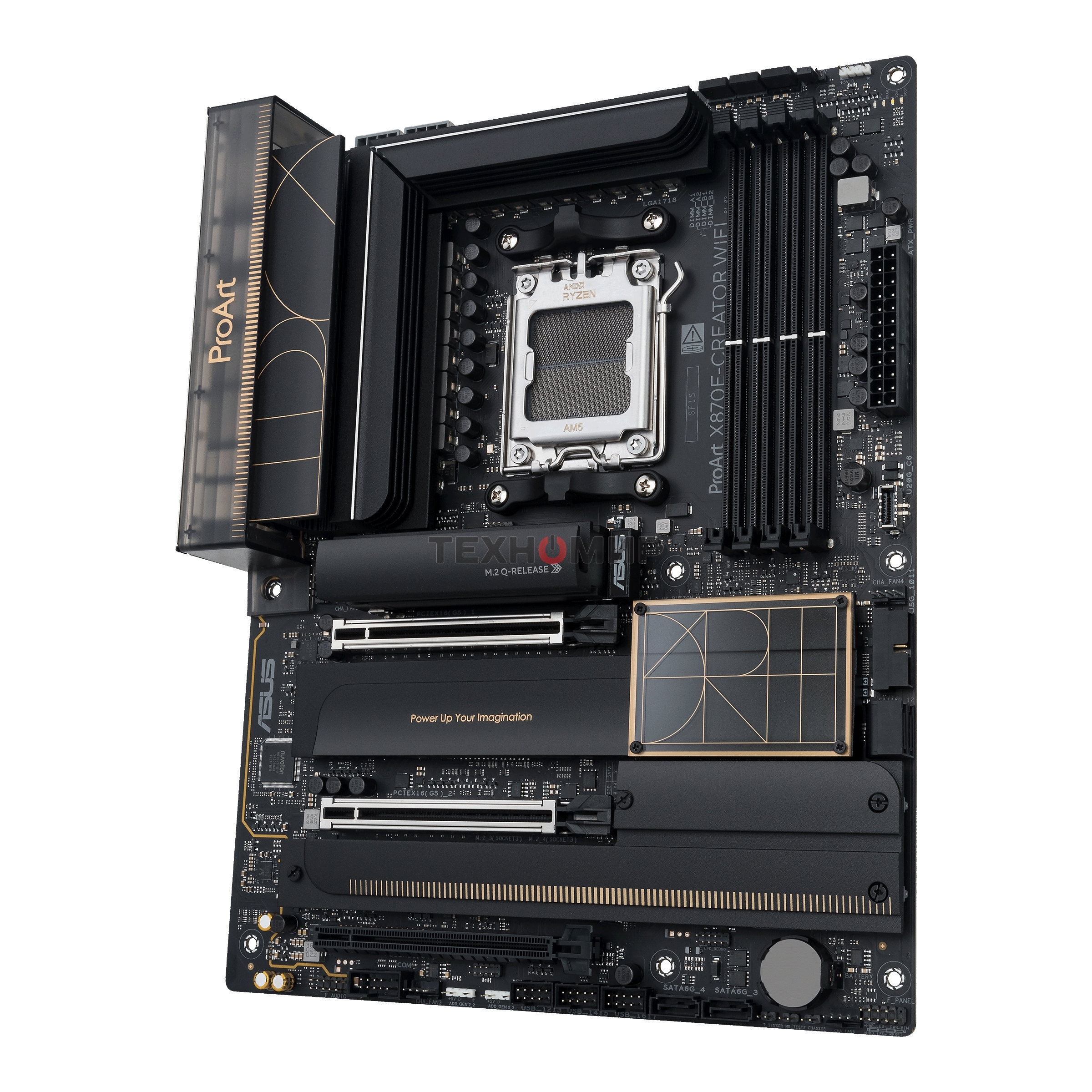 Материнская плата ASUS PROART X870E-CREATOR WIFI, AM5, AMD X870E, 4xDDR5, 4xSATA, 4xM.2, 2xPCIe 5.0 x16, 1xPCIe 4.0 x4, 2xUSB-C 40Gbps, 1xUSB-C 20Gbps, 7xUSB-A 10Gbps, 1xUSB-A 2.0, 1xDP (v1.4), 1xHDMI (v2.1), 1x10Gb LAN, 1x2.5Gb LAN, Wi-Fi 7, Bluetooth 5.